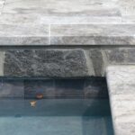 Silver Travertine Squared Edge + Bull Nose Copings